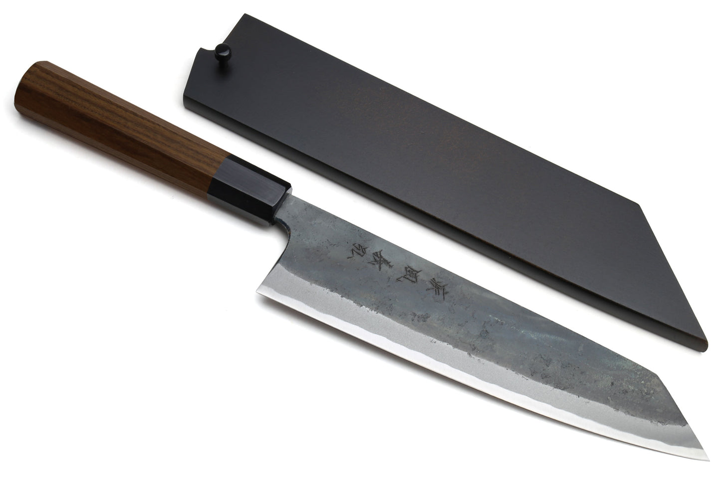 Yoshihiro Mizu Yaki Blue High Carbon Steel #1 Kurouchi Kiritsuke Japanese Multipurpose Knife Shitan Handle