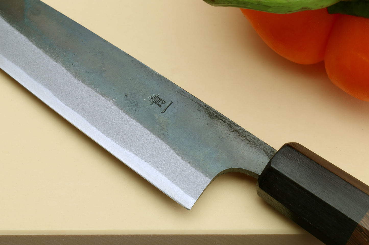 Yoshihiro Mizu Yaki Blue High Carbon Steel #1 Kurouchi Petty Japanese Utility Knife Shitan Handle