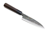 Yoshihiro Aogami Super Blue High Carbon Steel Kurouchi Petty Utility Knife with Shitan Wood Handle