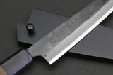 Yoshihiro Aogami Super Blue High Carbon Steel Kurouchi Petty Kiritsuke Utility Knife with Shitan Wood Handle