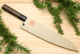 Yoshihiro Super Blue Steel Stainless Clad Gyuto Chefs Knife Rosewood Handle