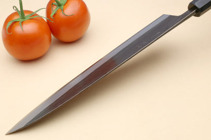 Yoshihiro Kurouchi Black-Forged Blue Steel Stainless Clad Gyuto Chefs Knife (Shitan Handle)