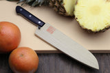 Yoshihiro Stainless Clad Nashiji Ginsan High Carbon Stain Resistant Steel Santoku Multipurpose Knife