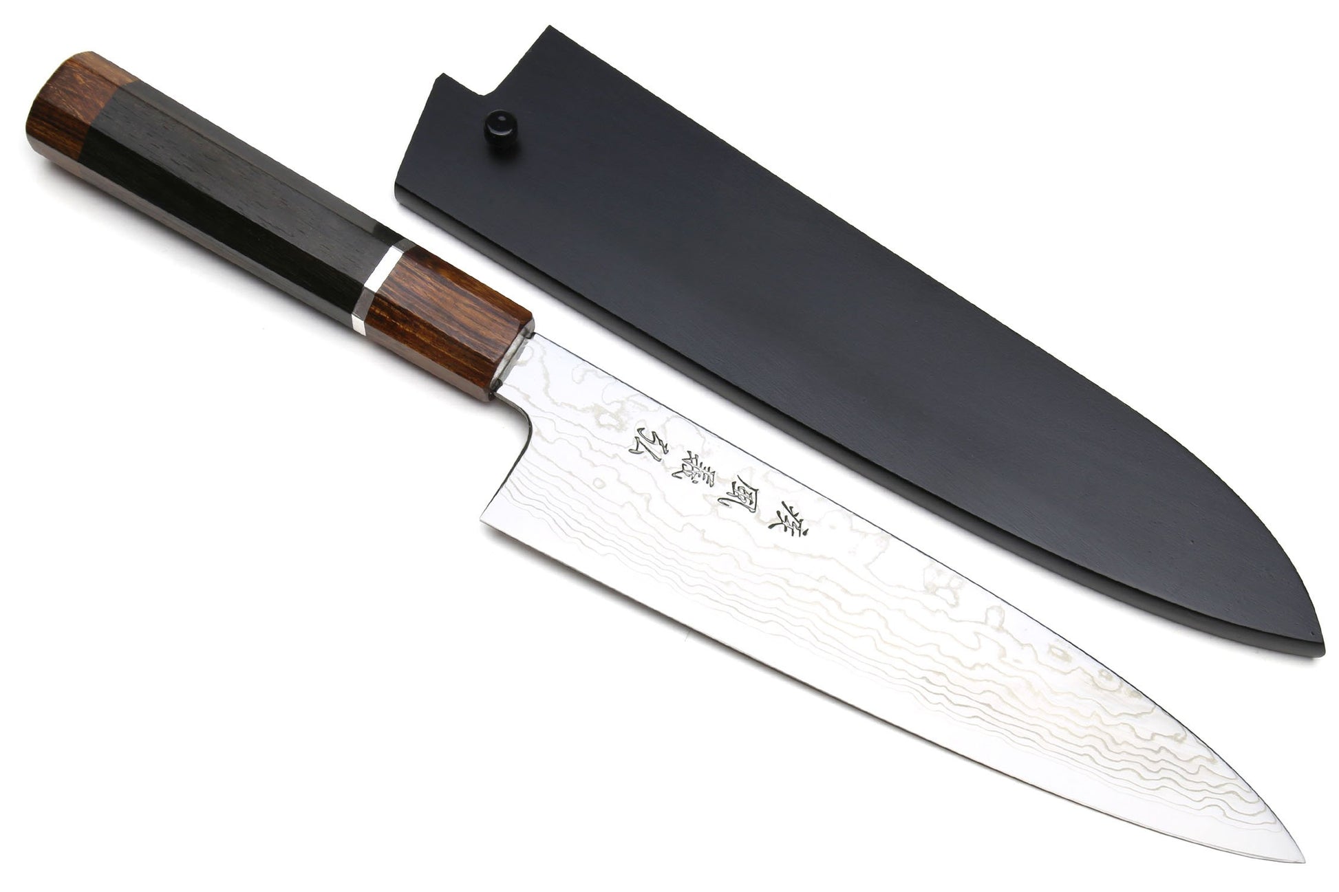 Yoshihiro Hayate Zdp-189 Super High Carbon Stainless Steel Suminagashi Gyuto Chef Knife Octagonal