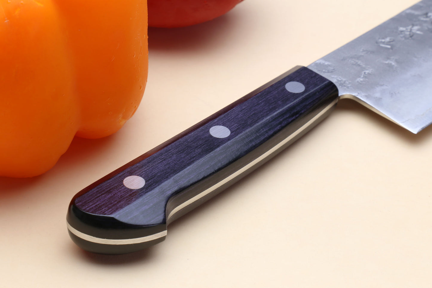 Yoshihiro Stainless Clad Nashiji Ginsan High Carbon Stain Resistant Steel Nakiri Vegetable Knife