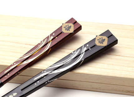 Japanese Premium Hon Fukiurushi Chopsticks Lacquered Dazzle with Paulownia wooden box