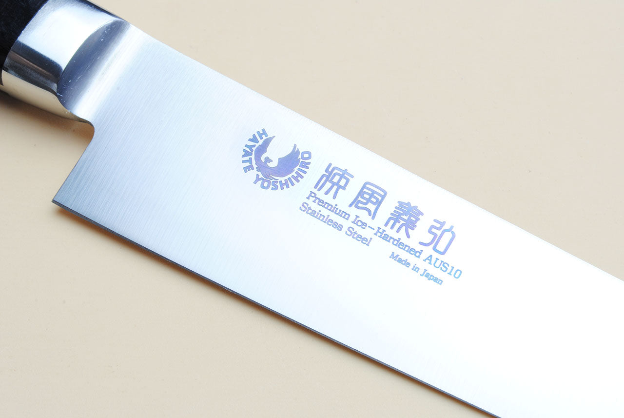 Yoshihiro Inox Stain-resistant Aus-10 Steel Ice Hardened Petty Utility Prep Chef knife