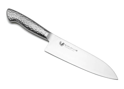 Yoshihiro Hayate Inox Aus-8 Santoku Japanese Chefs Knife Integrated Stainless Handle