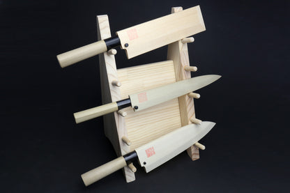 Yoshihiro Natural Wooden Knife Rack Stand Chef tool