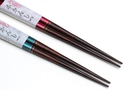 Japanese Premium Chopsticks Fukiurushi lacquered Mt. Fuji Glitter with Paulownia Wooden Box