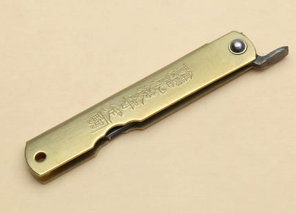 Japanese High Carbon Blue Steel Stainless Clad Kiridashi Pocket Knife