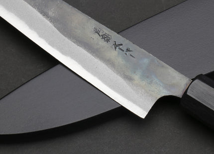 Yoshihiro Aogami Super Blue High Carbon Steel Kurouchi Petty Kiritsuke Utility Knife with Shitan Wood Handle