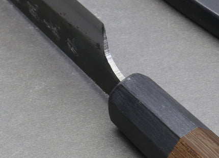 Yoshihiro Aogami Super Blue High Carbon Steel Kurouchi Petty Kiritsuke Utility Knife with Shitan Wood Handle