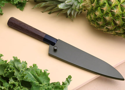 Yoshihiro Aogami Super Blue High Carbon Steel Kurouchi Petty Kiritsuke Utility Knife with Shitan Wood Handle