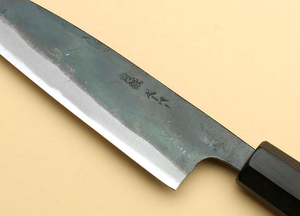 Yoshihiro Aogami Super Blue High Carbon Steel Kurouchi Petty Utility Knife with Shitan Wood Handle
