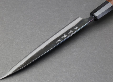 Yoshihiro Aogami Super Blue High Carbon Steel Kurouchi Petty Utility Knife with Shitan Wood Handle