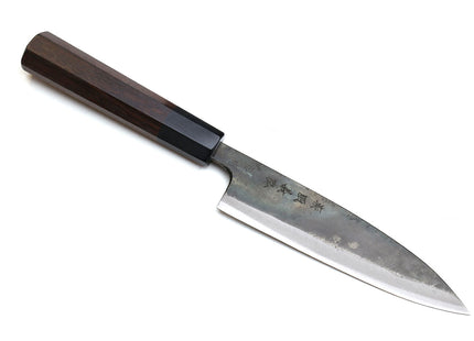 Yoshihiro Aogami Super Blue High Carbon Steel Kurouchi Petty Utility Knife with Shitan Wood Handle
