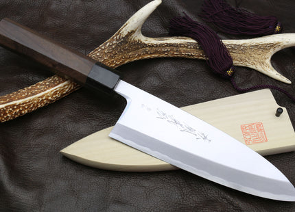 Yoshihiro Aonamiuchi Blue Steel Deba Japanese Fillet Knife Shitan Wood Handle