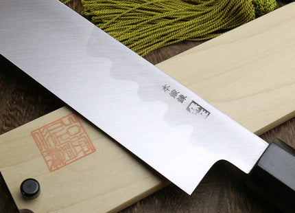 Yoshihiro Aonamiuchi Blue Steel #1 Kenmuki Japanese Single Edged Vegetable Knife
