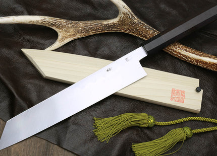 Yoshihiro Aonamiuchi Blue Steel #1 Kiritsuke Multipurpose Chef Knife with Ebony Handle