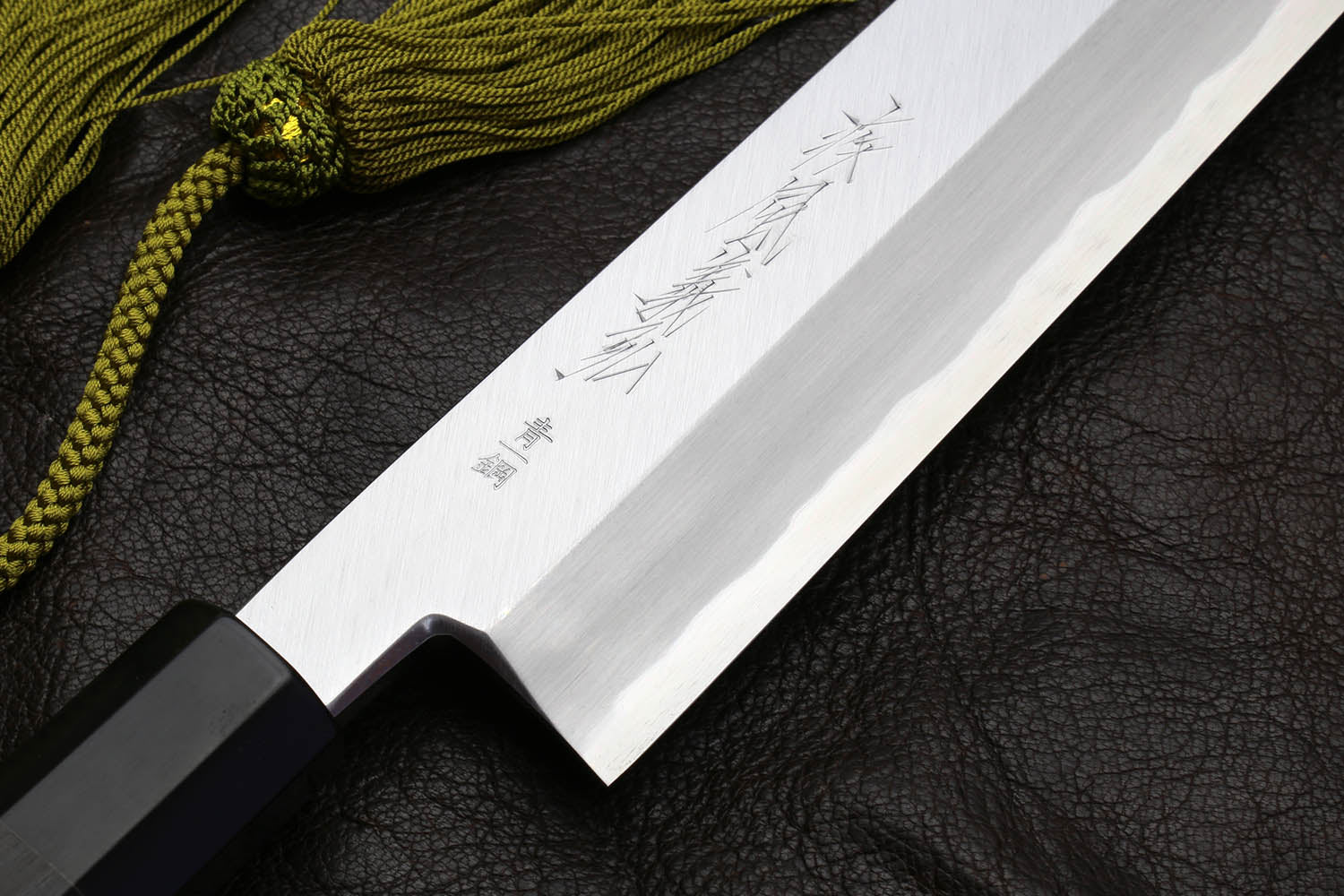 Yoshihiro Aonamiuchi Blue Steel #1 Kiritsuke Multipurpose Chef Knife with Ebony Handle