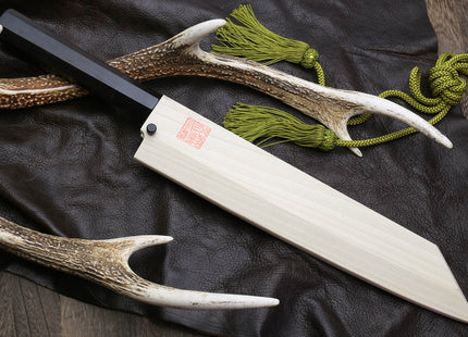 Yoshihiro Aonamiuchi Blue Steel #1 Kiritsuke Multipurpose Chef Knife with Ebony Handle