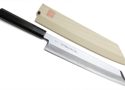 Yoshihiro Aonamiuchi Blue Steel #1 Kiritsuke Multipurpose Chef Knife with Ebony Handle