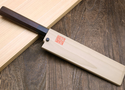 Yoshihiro Aonamiuchi Blue Steel Edo Usuba Japanese Vegetable Knife Shitan Rosewood