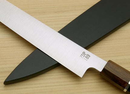 Yoshihiro Hayate ZDP-189 Super High Carbon Stainless Steel Sujihiki Slicer Knife Octagonal Ebony Wood Handle with Sterling Silver Ring