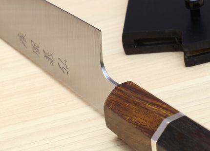 Yoshihiro Hayate ZDP-189 Super High Carbon Stainless Steel Sujihiki Slicer Knife Octagonal Ebony Wood Handle with Sterling Silver Ring