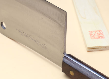 Yoshihiro High Carbon White Steel #2 Meat Cleaver Multipurpose Chef Knife