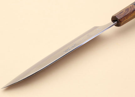 Yoshihiro High Speed Steel HAP40 Petty Multipurpose Chef Knife Natural Ebony Handle