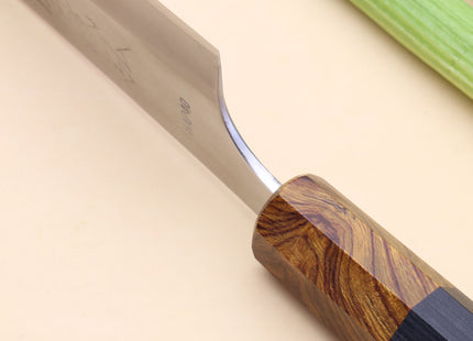 Yoshihiro High Speed Steel HAP40 Petty Multipurpose Chef Knife Natural Ebony Handle