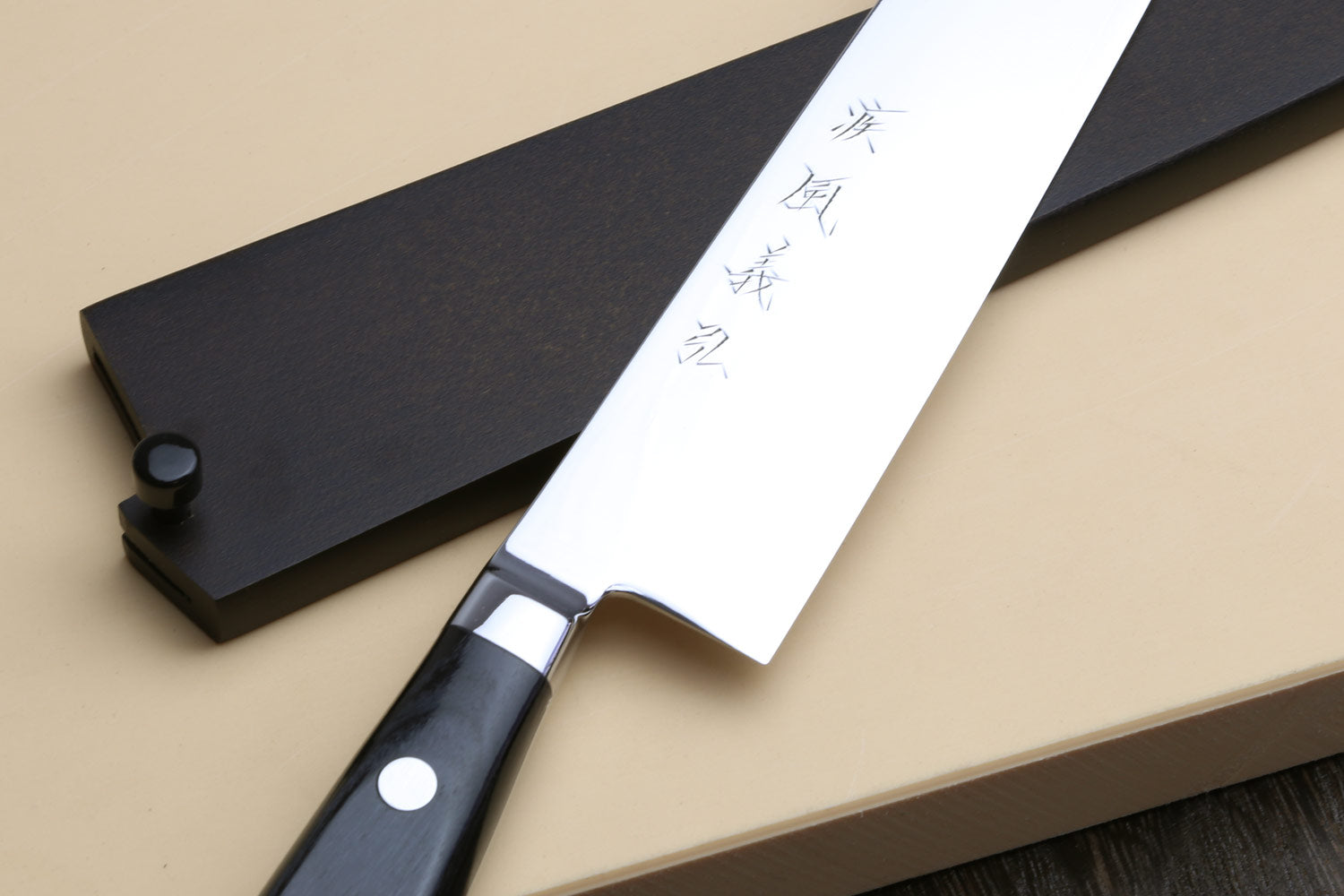 Yoshihiro High Speed Steel Sujihiki Slicer Knife (Black Pakkawood Handle)