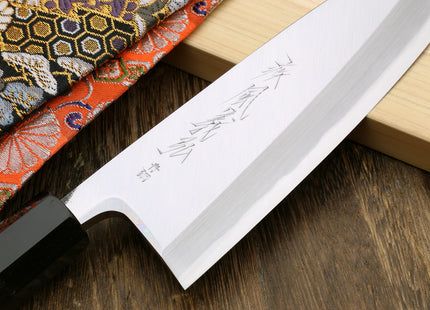 Yoshihiro Hongasumi Blue Steel Deba Fish Fillet Chef Knife Ebony Handle