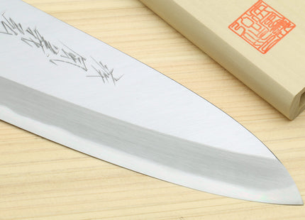 Yoshihiro Hongasumi Blue Steel Deba Fish Fillet Chef Knife Ebony Handle