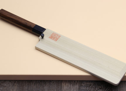 Yoshihiro Hongasumi Blue Steel Edo Usuba Traditional Japanese Vegetable Chopping Chef Knife, Rosewood Handle