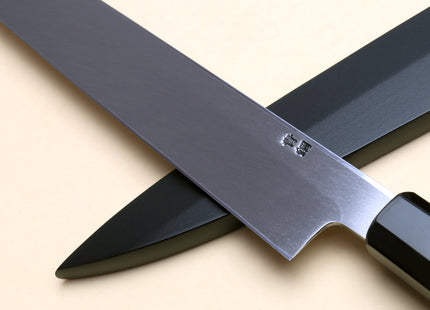 Yoshihiro Honyaki Aoko Blue Steel Mirror Finished Yanagi Sushi Sashimi Japanese knife with Ebony Handle