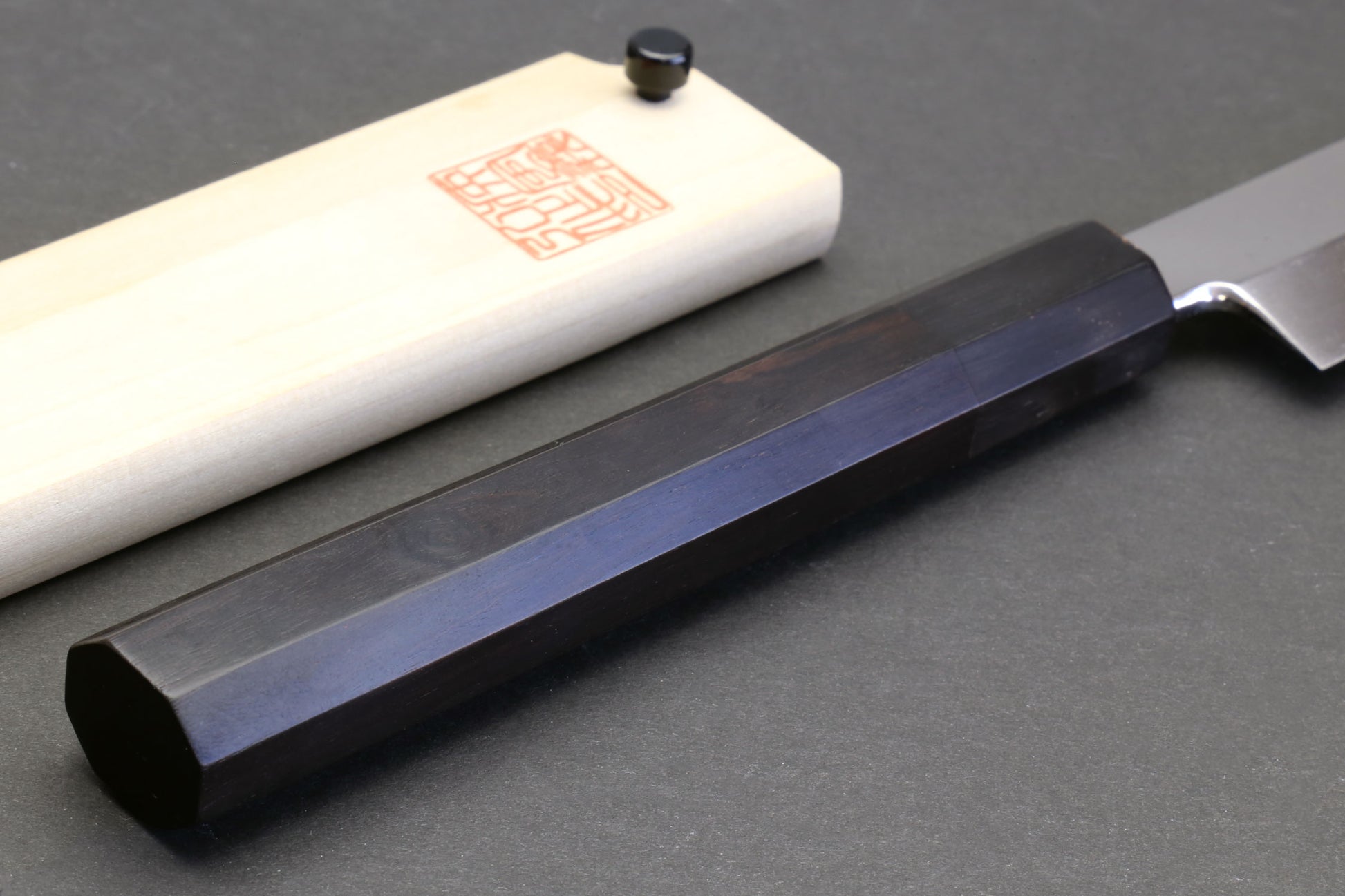 Yoshihiro Honyaki White Steel Sakimaru Takobiki Mirror Finished Sushi Sashimi Slicing Japanese Chef Knife Ebony Handle