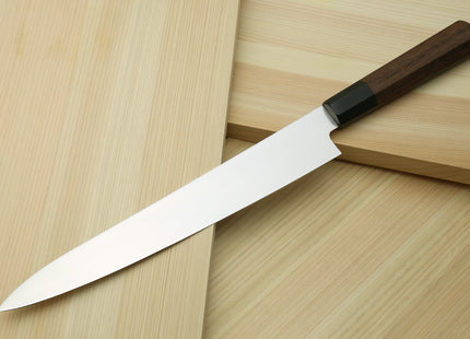 Yoshihiro Ice Hardened Stainless Steel Sujihiki Slicer Japanese Chef Knife Shitan Rosewood Handle