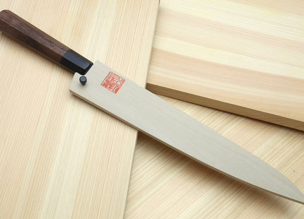 Yoshihiro Ice Hardened Stainless Steel Sujihiki Slicer Japanese Chef Knife Shitan Rosewood Handle