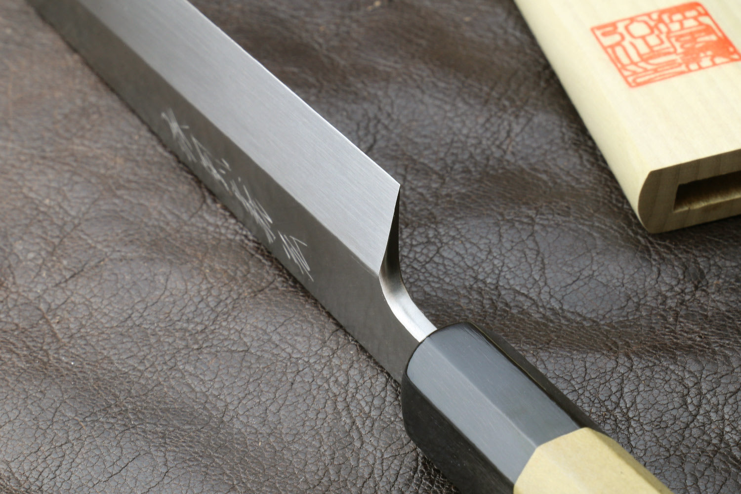 Yoshihiro Inox Honyaki Stain Resistant Steel Yanagi Sushi Sashimi knife with Magnolia Handle