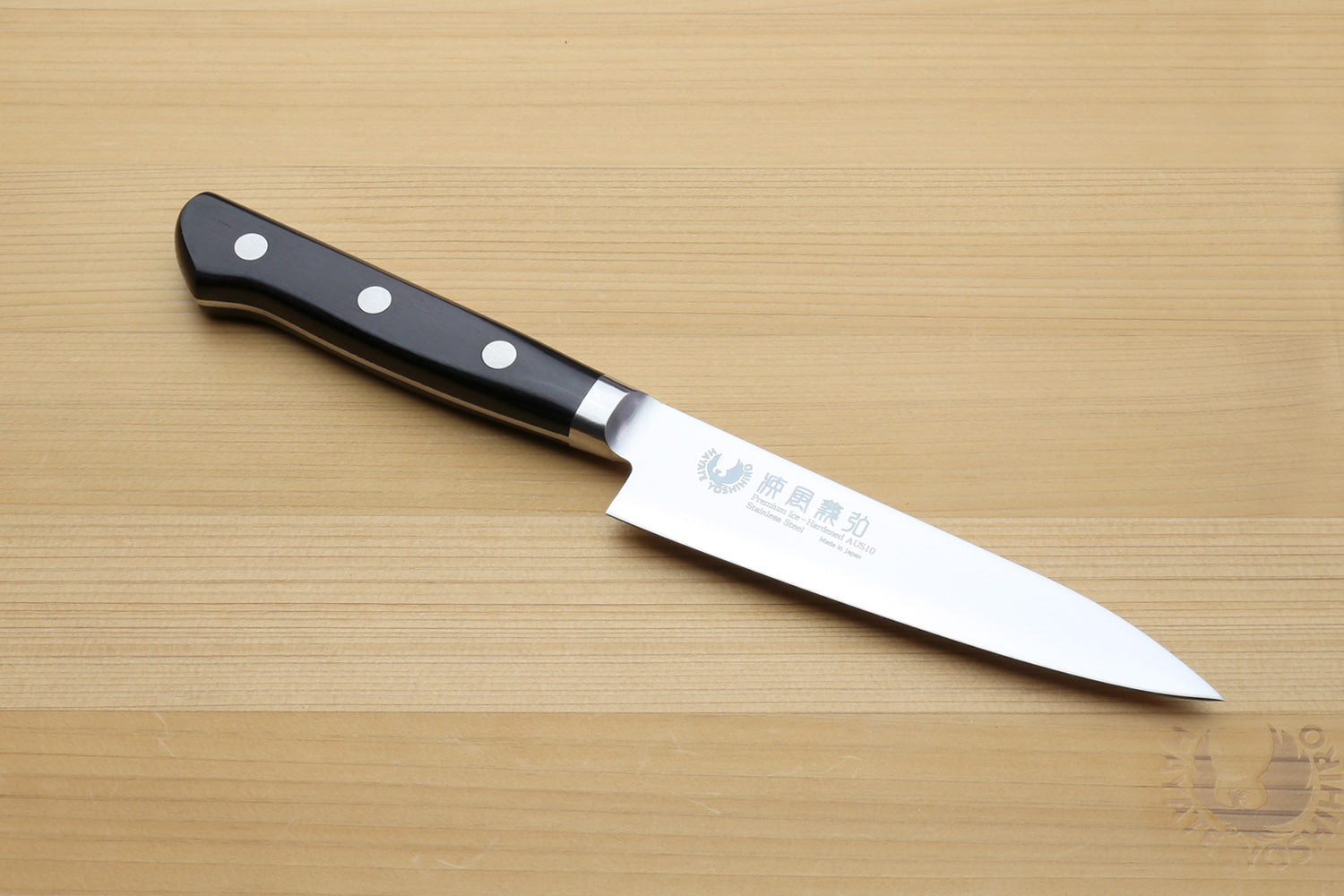 Yoshihiro Inox Stain-resistant Aus-10 Steel Ice Hardened Petty Utility Prep Chef knife