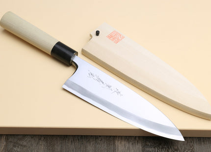 Yoshihiro Kasumi White Steel Deba Fish Fillet Knife Magnolia Handle