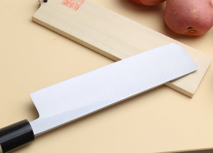 Yoshihiro Kasumi White Steel Edo Usuba Traditional Japanese Vegetable Chopping Chef Knife, Magnolia Handle