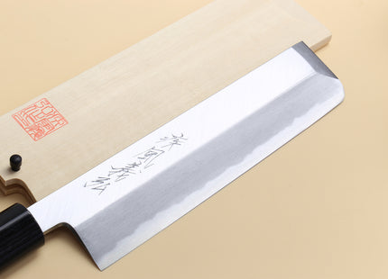 Yoshihiro Kasumi White Steel Edo Usuba Traditional Japanese Vegetable Chopping Chef Knife, Rosewood Handle