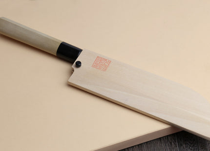 Yoshihiro Kasumi White Steel Kama Usuba Traditional Japanese Vegetable Chopping Chef Knife, Magnolia Handle