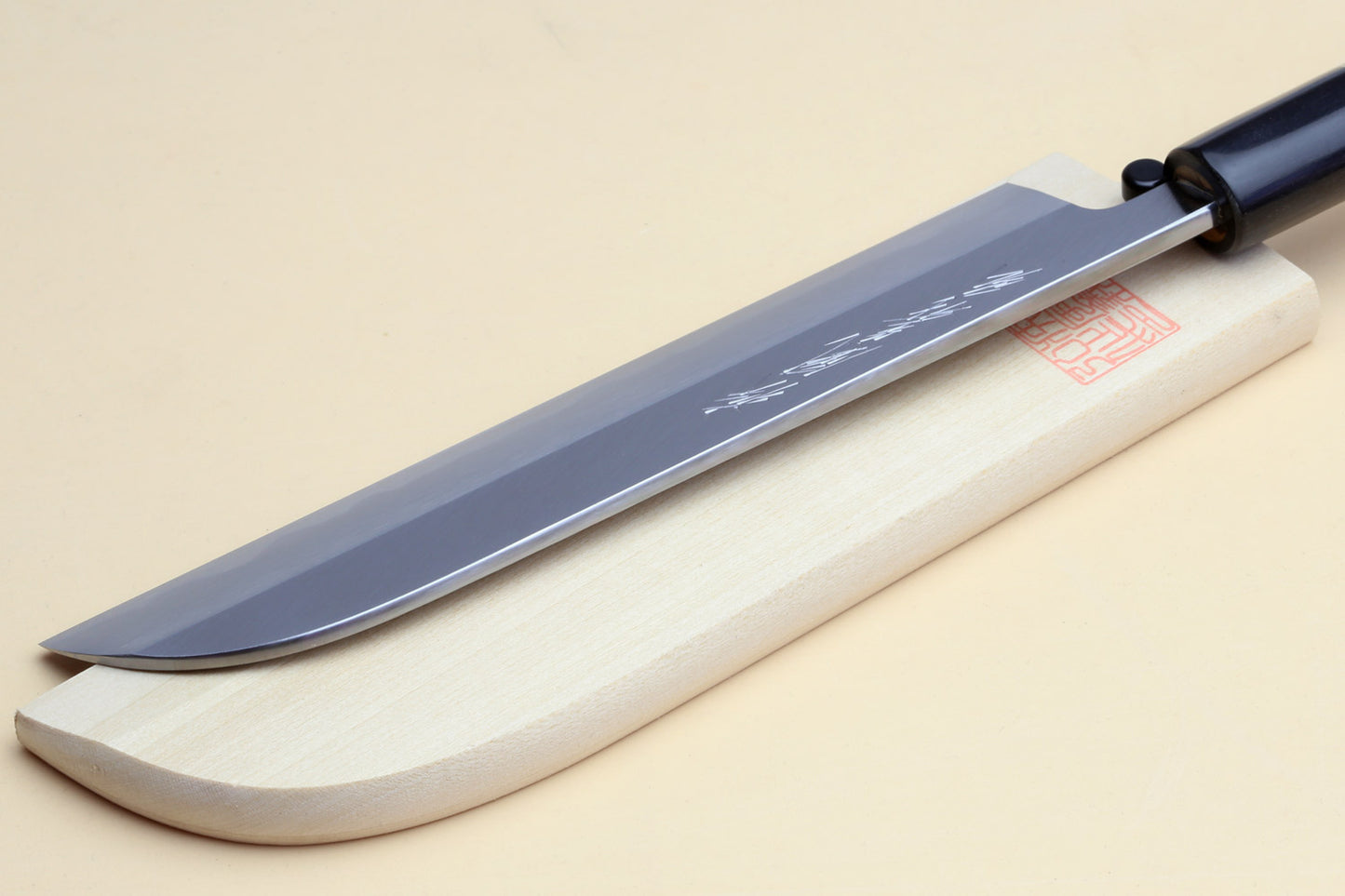 Yoshihiro Kasumi White Steel Kama Usuba Traditional Japanese Vegetable Chopping Chef Knife, Magnolia Handle