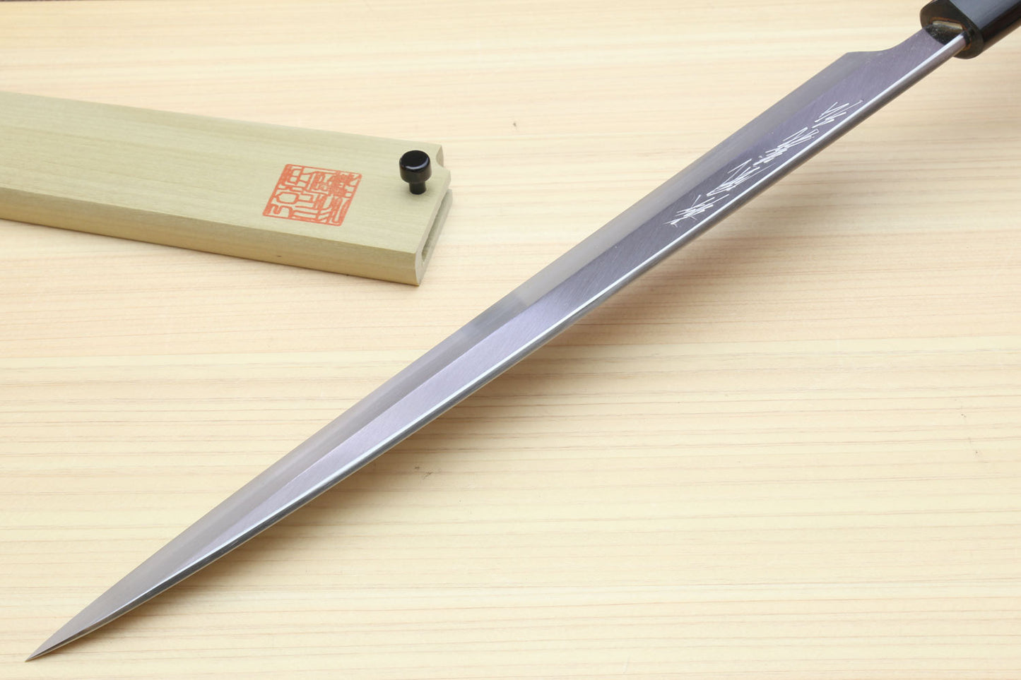 Yoshihiro Kasumi White Steel Yanagi Sushi Sashimi Japanese Knife Magnolia Handle