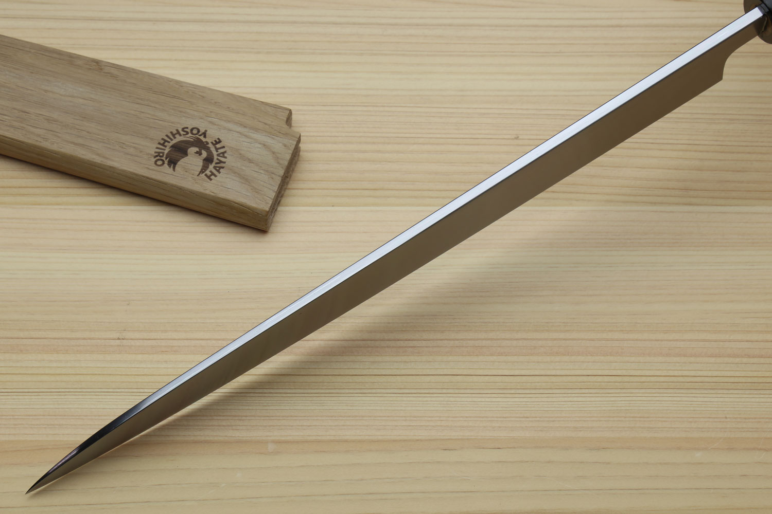 Yoshihiro Kasumi White Steel Yanagi Sushi Sashimi Japanese Knife Magnolia Handle
